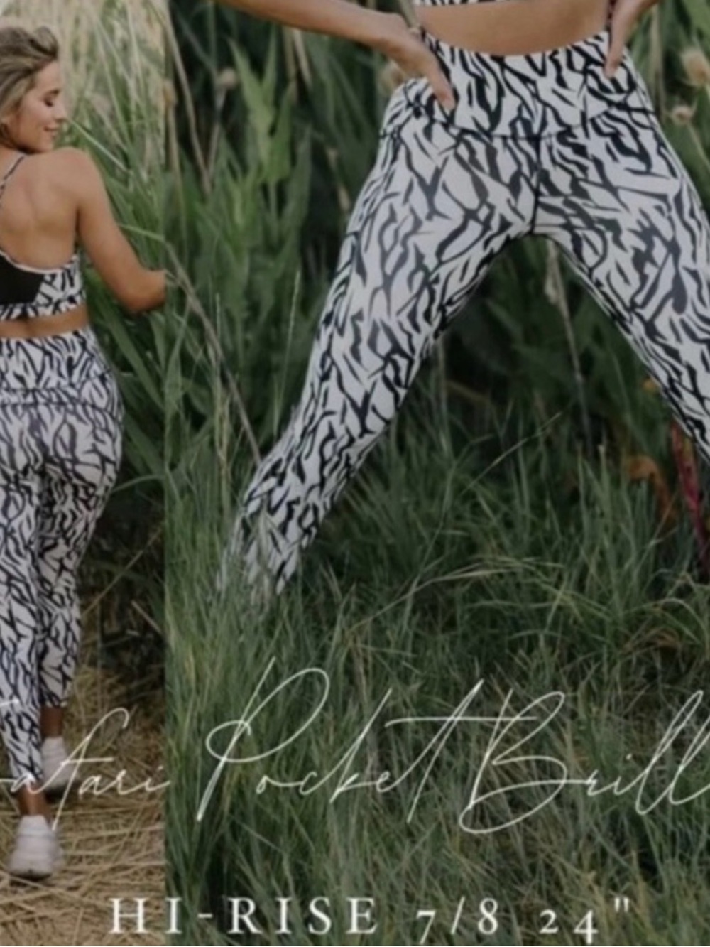 ZYIA safari high-rise size 6 to 8 beautiful black-and-white print new with tags